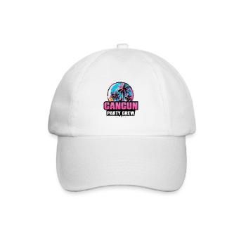 Cancun Party Crew Holiday Saying - Baseball Cap - white/white - Front