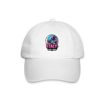 Italy Party Crew Holiday Saying - Baseball Cap - white/white - Front