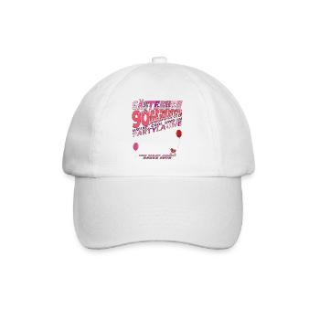 90th Birthday Man and Woman Guestbook - Baseball Cap - white/white - Front