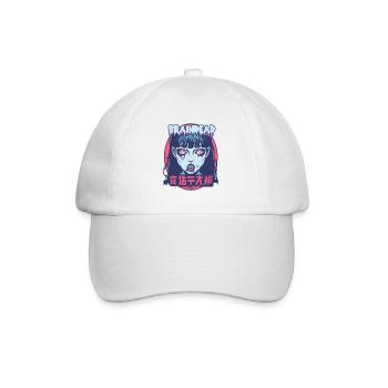 Brain-dead zombie girl is mentally dead - Baseball Cap - white/white - Front