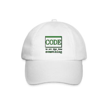 Code Is Art That Does Something 2 - Baseballkappe - Weiß/Weiß - Vorne