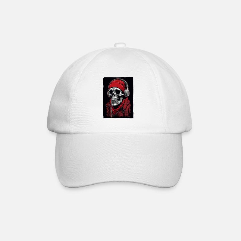 Hip-Hop Skull Rap - Baseball Cap - white/white