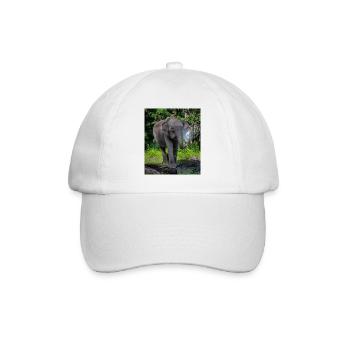 Beautiful Elephant - Baseball Cap - white/white - Front