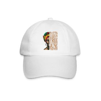 Juneteenth schwarze Geschichte 1865 melaning afrikanisch - Baseballkappe - Weiß/Weiß - Vorne