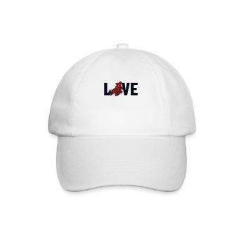Motocross Love Racing Supermoto Motorcycle Riders - Baseball Cap - white/white - Front