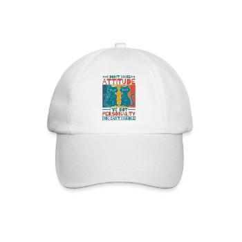 Je n’ai pas d’attitude 6 - Casquette classique - blanc/blanc - Devant