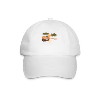 guitar, musician, music band, guitarist, - Baseball Cap - white/white - Front