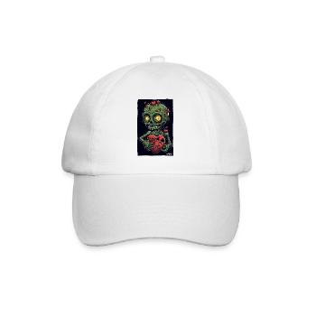 petit zombie extraterrestre vert avec un grand cœur - Casquette classique - blanc/blanc - Devant