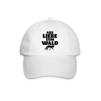Aus Liebe zum Wald Spruch Umweltschutz Geschenk - Baseballkappe - Weiß/Weiß - Vorne