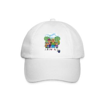 Peanut Family Children Garden Gardening Nature - Baseball Cap - white/white - Front
