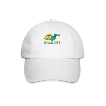 Albert Name, Aalbert outfit for name day with - Baseball Cap - white/white - Front