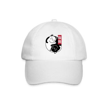 Chats Yin et Yang - Casquette classique - blanc/blanc - Devant