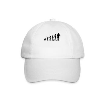 Postbote Evolution Zusteller Briefträger Geschenk - Baseballkappe - Weiß/Weiß - Vorne