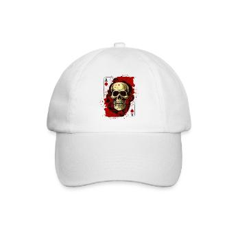 Kiss My Ace poker game card game casino sake - Baseball Cap - white/white - Front