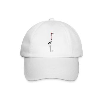 Elegant crane or stork - Baseball Cap - white/white - Front