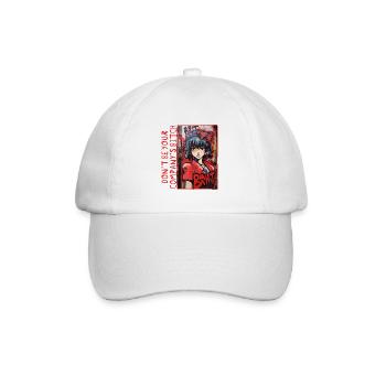 Anime Graffiti : Ne soyez pas l’idiot de l’entreprise - Casquette classique - blanc/blanc - Devant
