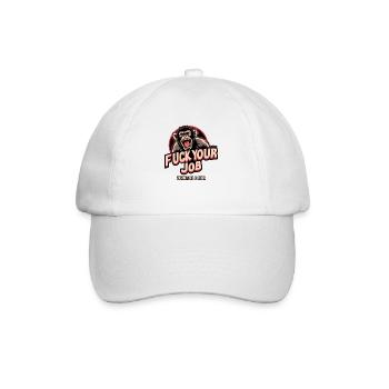 Monkey: Forget your job, live your life - Baseball Cap - white/white - Front