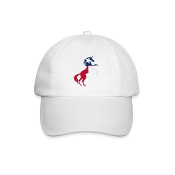 T-shirt drapeau licorne du Texas, licorne magique et cool - Casquette classique - blanc/blanc - Devant