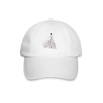 Schmetterling Elegant für alle Jahreszeiten - Baseballkappe - Weiß/Weiß - Vorne