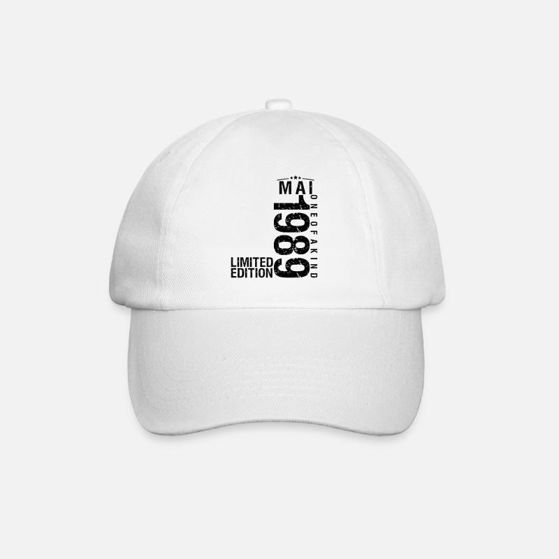 Geburtstag Mai 1989 Mai geboren im Mai - Baseballkappe - Weiß/Weiß