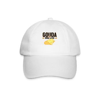 Gouda d’abord travail plus tard fromager Queso - Casquette classique - blanc/blanc - Devant
