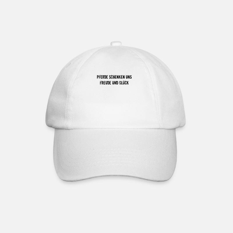 Reiten - Pferde schenken uns Freude und Glück - Baseballkappe - Weiß/Weiß