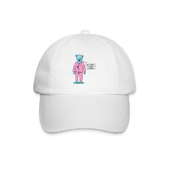 Cute zombie bear doesn't sleep, needs mom - Baseball Cap - white/white - Front