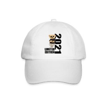 Limited Edition 2021 Bär Bären Geburtstag 2021 - Baseballkappe - Weiß/Weiß - Vorne