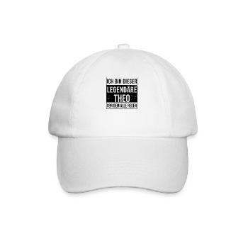 Je suis cette légende pour Théo - Casquette classique - blanc/blanc - Devant