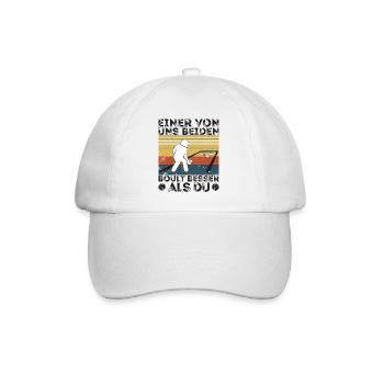 L’un de nous deux boult - bouler petanque - Casquette classique - blanc/blanc - Devant