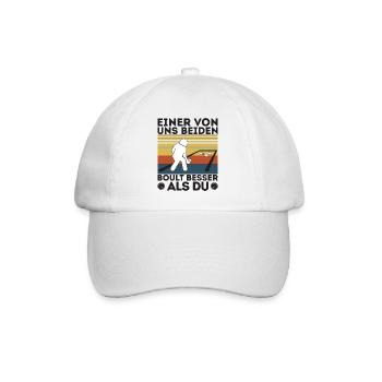 L’un de nous deux boult - bouler petanque - Casquette classique - blanc/blanc - Devant