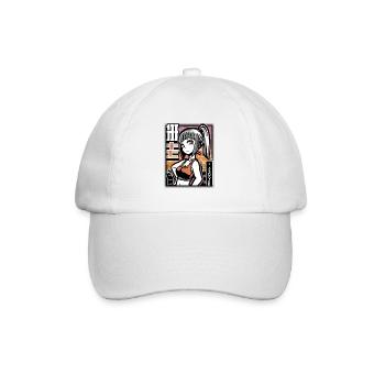 Anime Naughty City Girl - Baseball Cap - white/white - Front