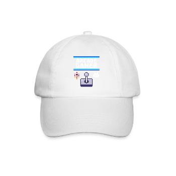 Arcade Gamer Pixel Alien Invader Joystick Retro - Baseball Cap - white/white - Front