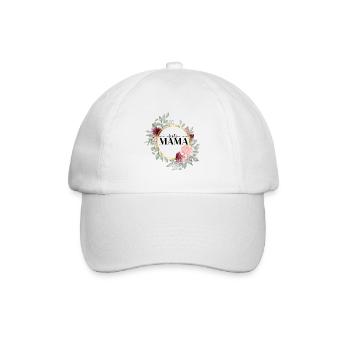 Beste Mama - Baseballkappe - Weiß/Weiß - Vorne
