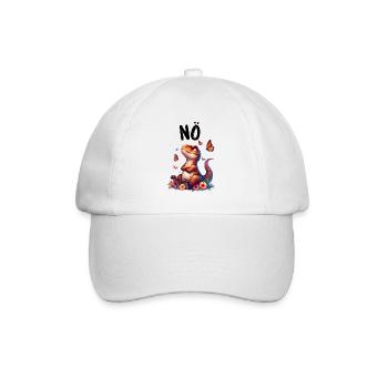 Dinosaur Dinos Saying Nope for Boys and Girls - Baseball Cap - white/white - Front