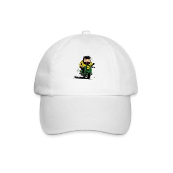 Buddy, the king of the moped scooter, biker - Baseball Cap - white/white - Front