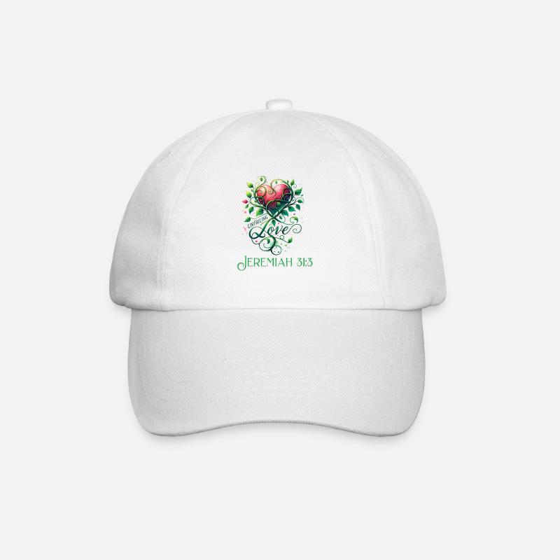 Jérémie 31 :3 Botanique - Casquette classique - blanc/blanc