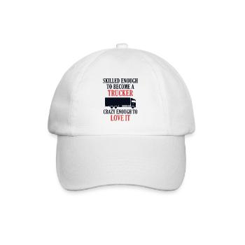 Qualifiziert genug, um ein Trucker Trucker Truck zu werden - Baseballkappe - Weiß/Weiß - Vorne