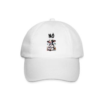 Cow Saying Nope for Boys and Girls - Baseball Cap - white/white - Front
