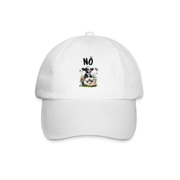 Cow Saying Nope for Boys and Girls - Baseball Cap - white/white - Front
