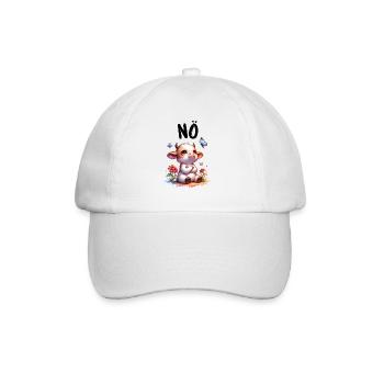 Vache disant non pour les garçons et les filles - Casquette classique - blanc/blanc - Devant