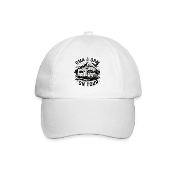 Grand-mère et grand-père en camping-car - Casquette classique - blanc/blanc - Devant