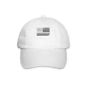 En octobre, nous portons le drapeau américain argenté Apraxia - Casquette classique - blanc/blanc - Devant