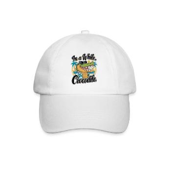 Funny Crocodile Alligator In A While Crocodile - Baseball Cap - white/white - Front