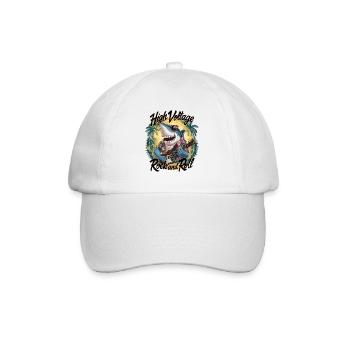 Drôle de requin avec guitare Vacances d’été à la plage - Casquette classique - blanc/blanc - Devant