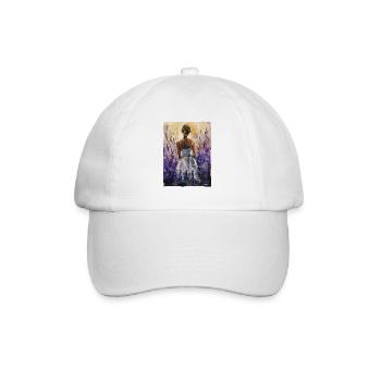 The girl in the field full of lavender - Baseball Cap - white/white - Front
