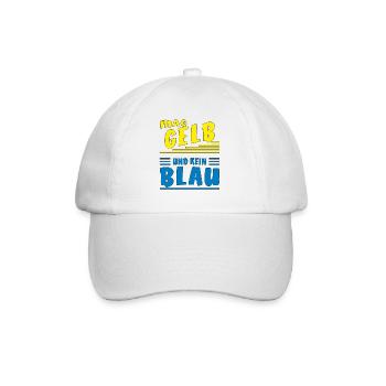 LIKES YELLOW AND NOT BLUE - Baseball Cap - white/white - Front