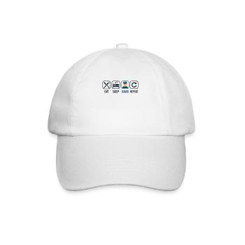 Manger Dormir Garde Policiers Répétitif Corrections - Casquette classique - blanc/blanc - Devant