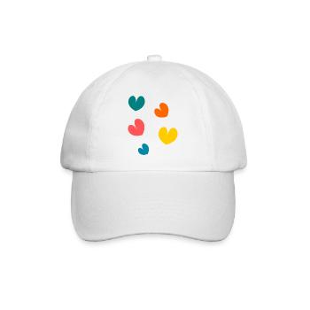 MOM. MOTHER'S DAY. HEART - Baseball Cap - white/white - Front