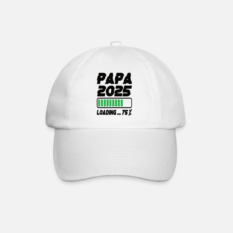 Papa 2025 Loading - Baseballkappe - Weiß/Weiß